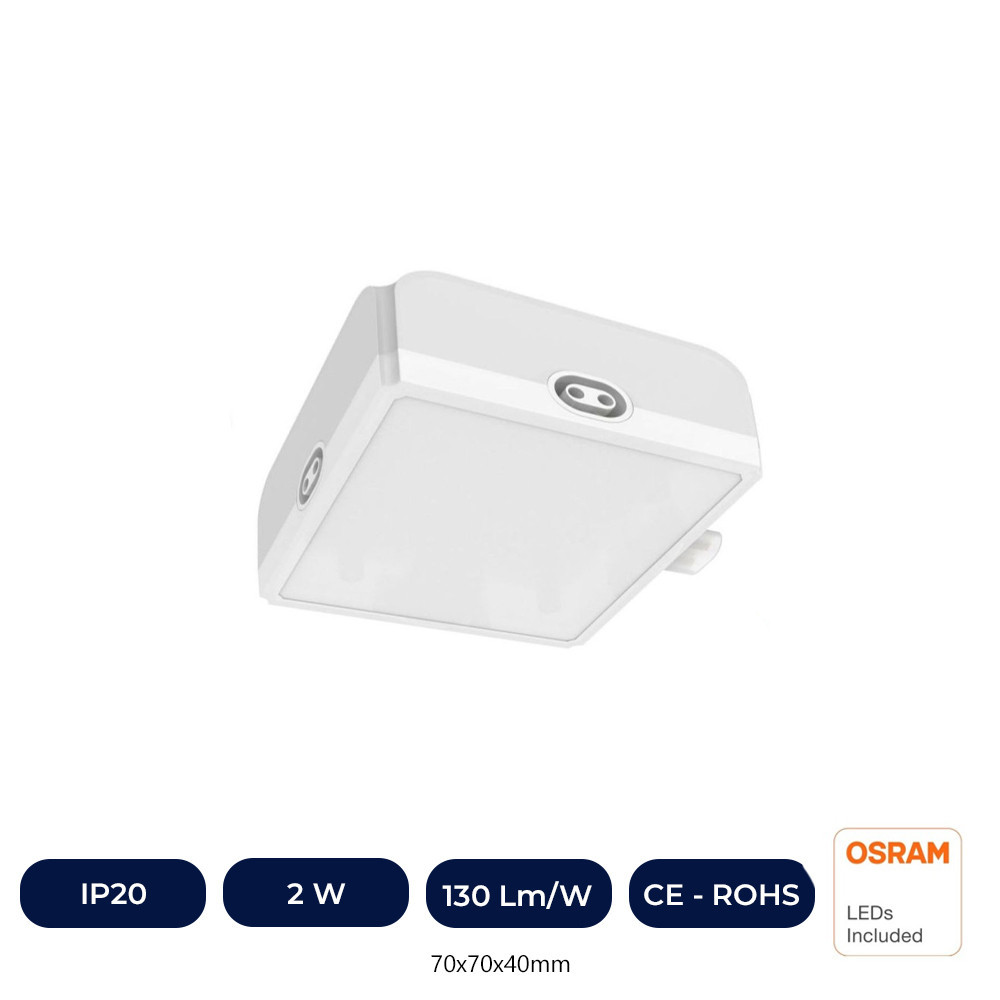 Connecteur LED CARRÉ INTÉGRÉ - PUCE OSRAM 2W - Plafonds Exclusifs Et Personnalisables