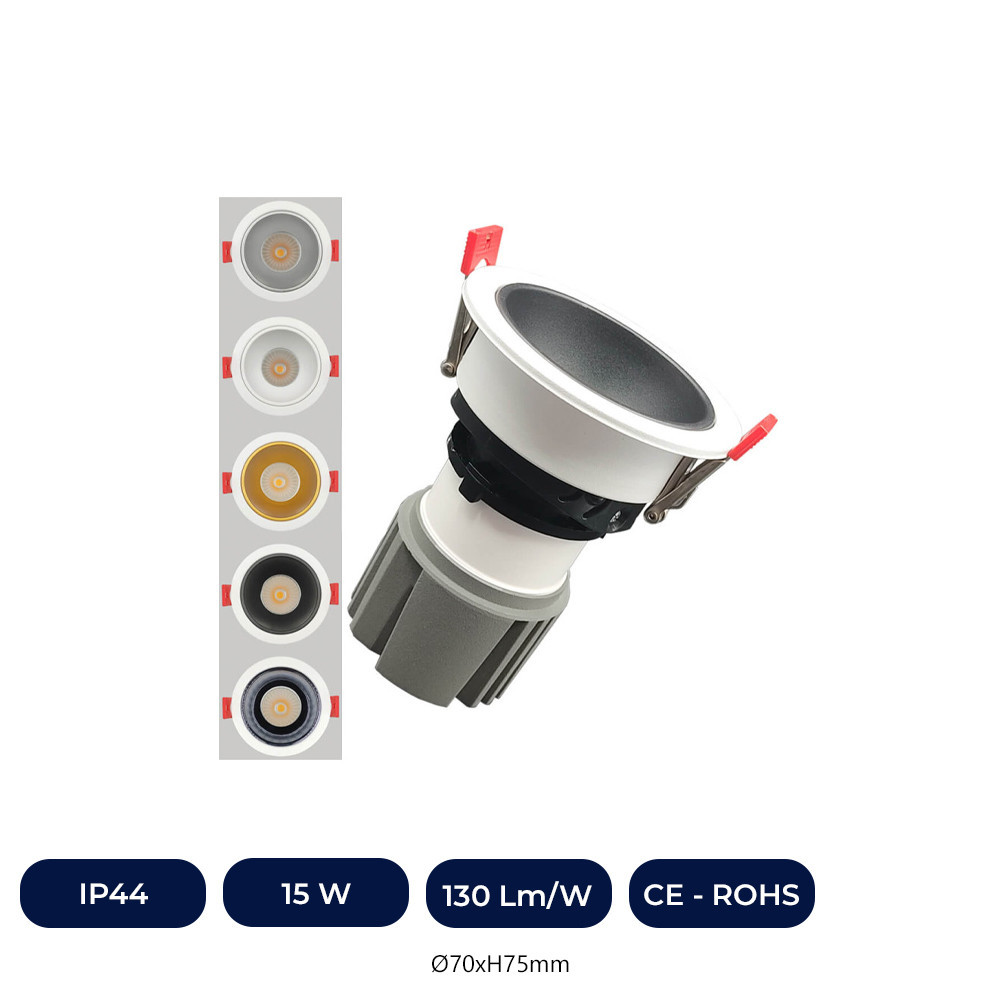 Plafonnier LED Circulaire 15W Inclinable - Blanc - CRI+92 - UGR13