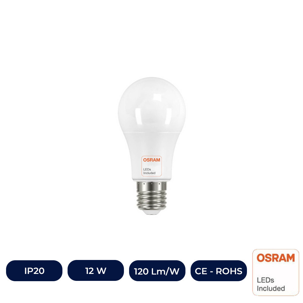 Ampoule LED 12W E27 A60 180 - OSRAM CHIP DURIS E 2835