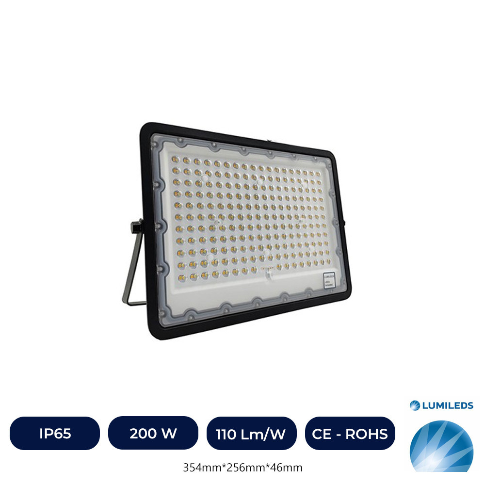 Projecteur LED Spot 200W NOIR - CCT COULEUR SÉLECTIONNABLE