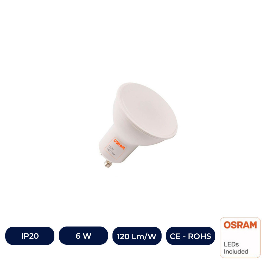 GU10 LED - 6W - 120° - OSRAM CHIP DURIS E 2835 Ampoule led