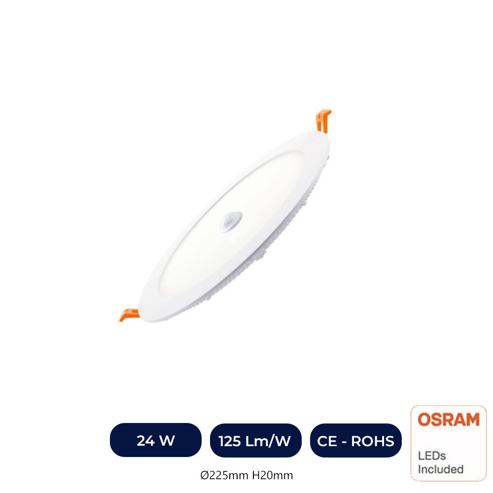 Dalle LED Circulaire 24W - 22W- 20W -18W Avec Détecteur De Mouvement - 2700K+CCT - OSRAM CHIP