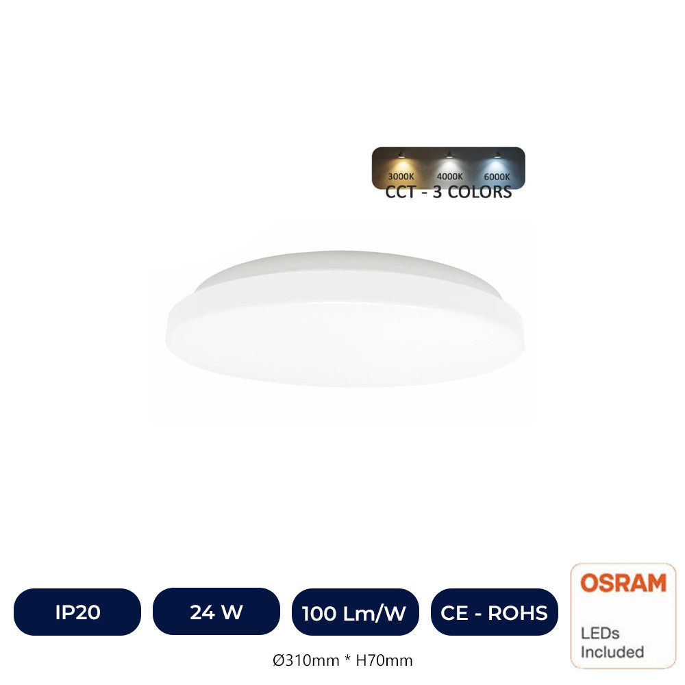 Plafonnier LED En Saillie 24W - 20W - 16W - OSRAM CHIP - CCT