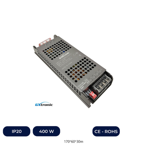 [IC56619] Alimentation 24V 400W 2,5A - Aluminium IP20 - GXtronic