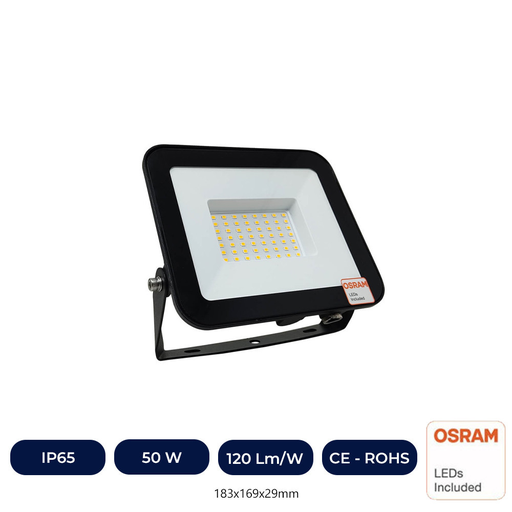 [ICACT50WFA-3K] Projecteur LED 50W OSRAM CHIP DURIS E2835