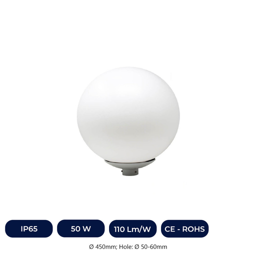 [IC0228-40W] Réverbère Globo Pour Ampoule LED E27 - 40W -50W